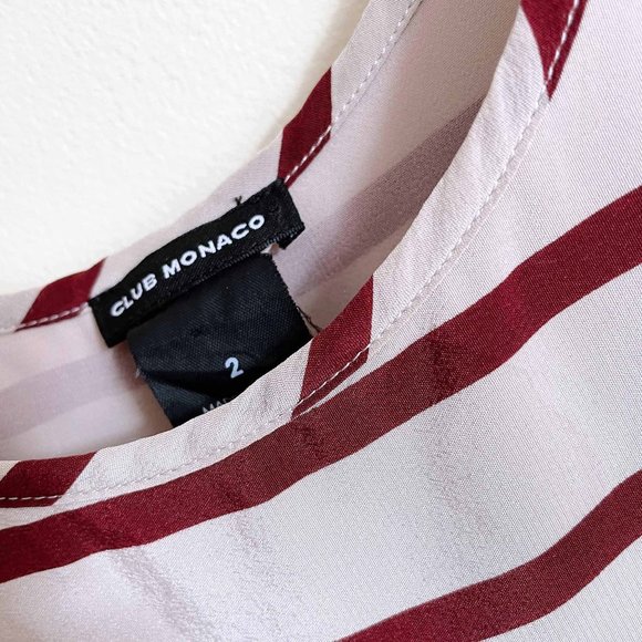 Club Monaco silk striped tank dress - size 2 - Picture 7 of 7